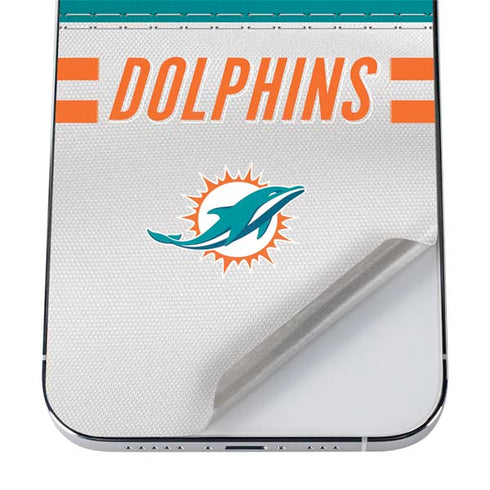 NFL Miami Dolphins White Striped iPhone 12 Pro Max Skin